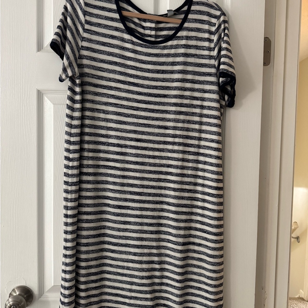 Market & Spruce Navy and White Striped Mini Dress
